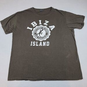 Ibiza Island Graphic T-Shirt Size Medium – Brown